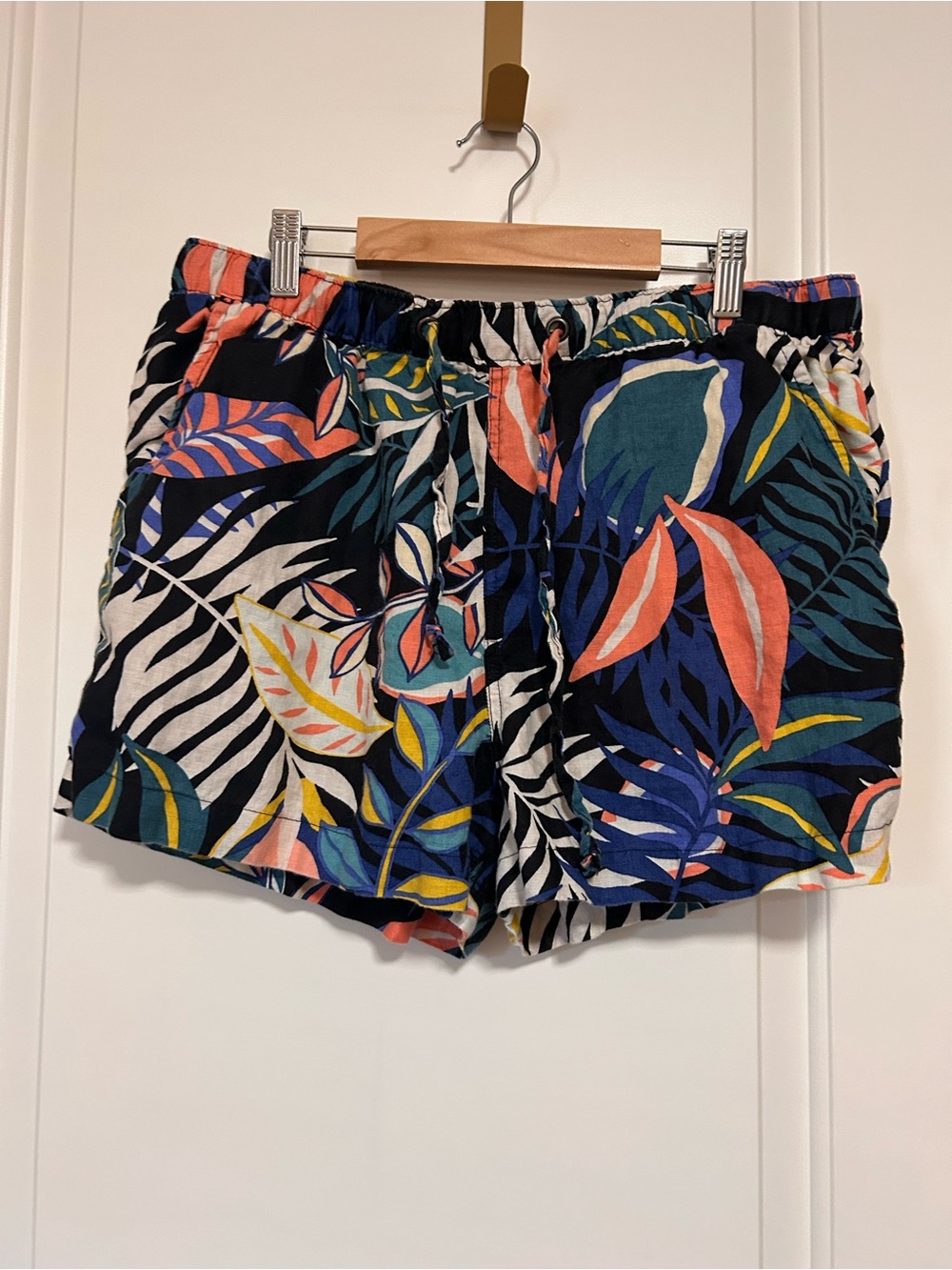 🌴🌺🔆C&C California Linen Summer Tropical Leaf Print Shorts 🌼🍍🌴